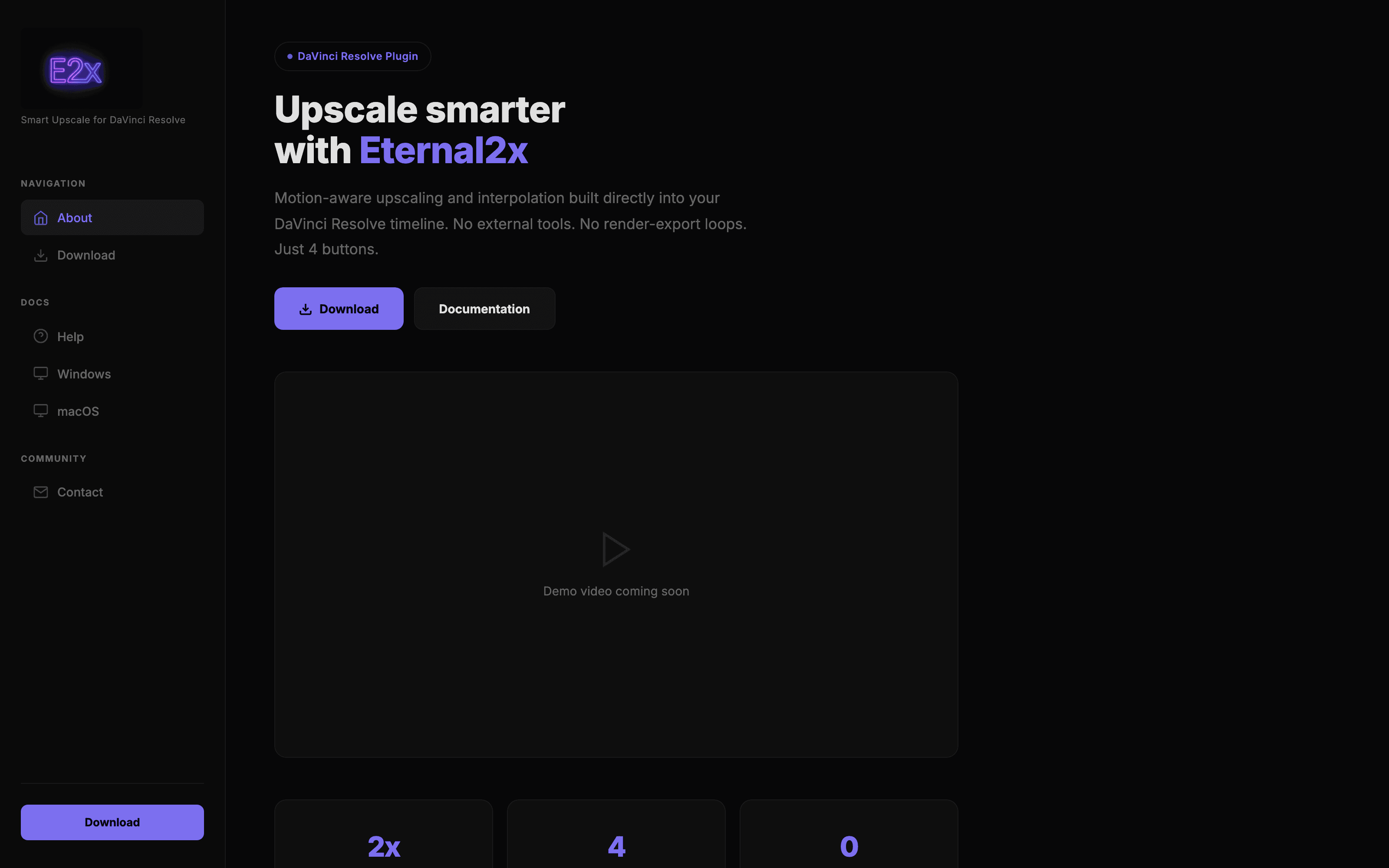 Eternal2x homepage
